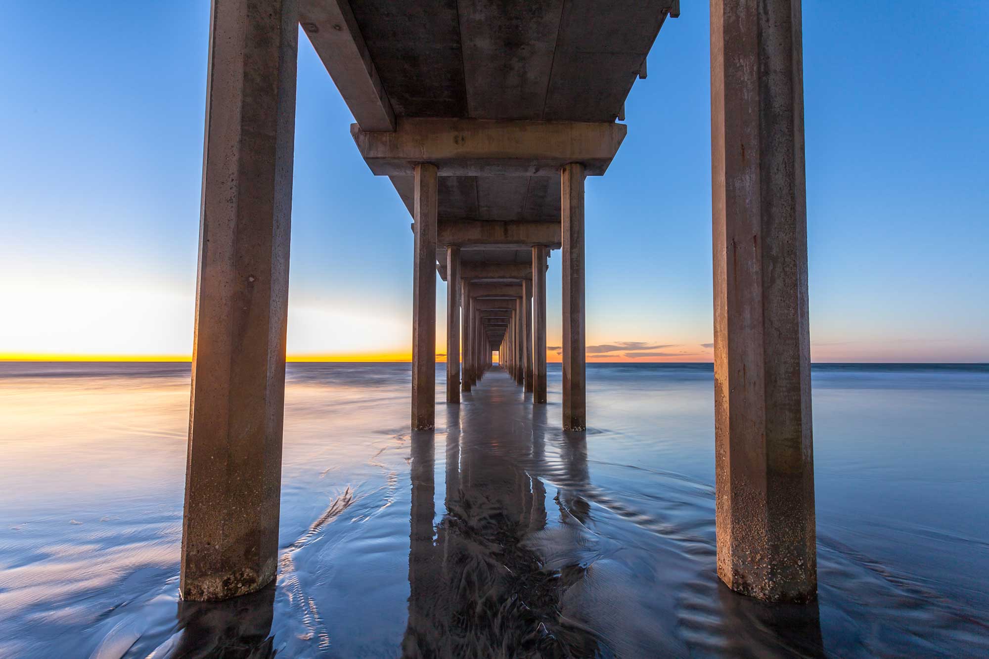 under the pier